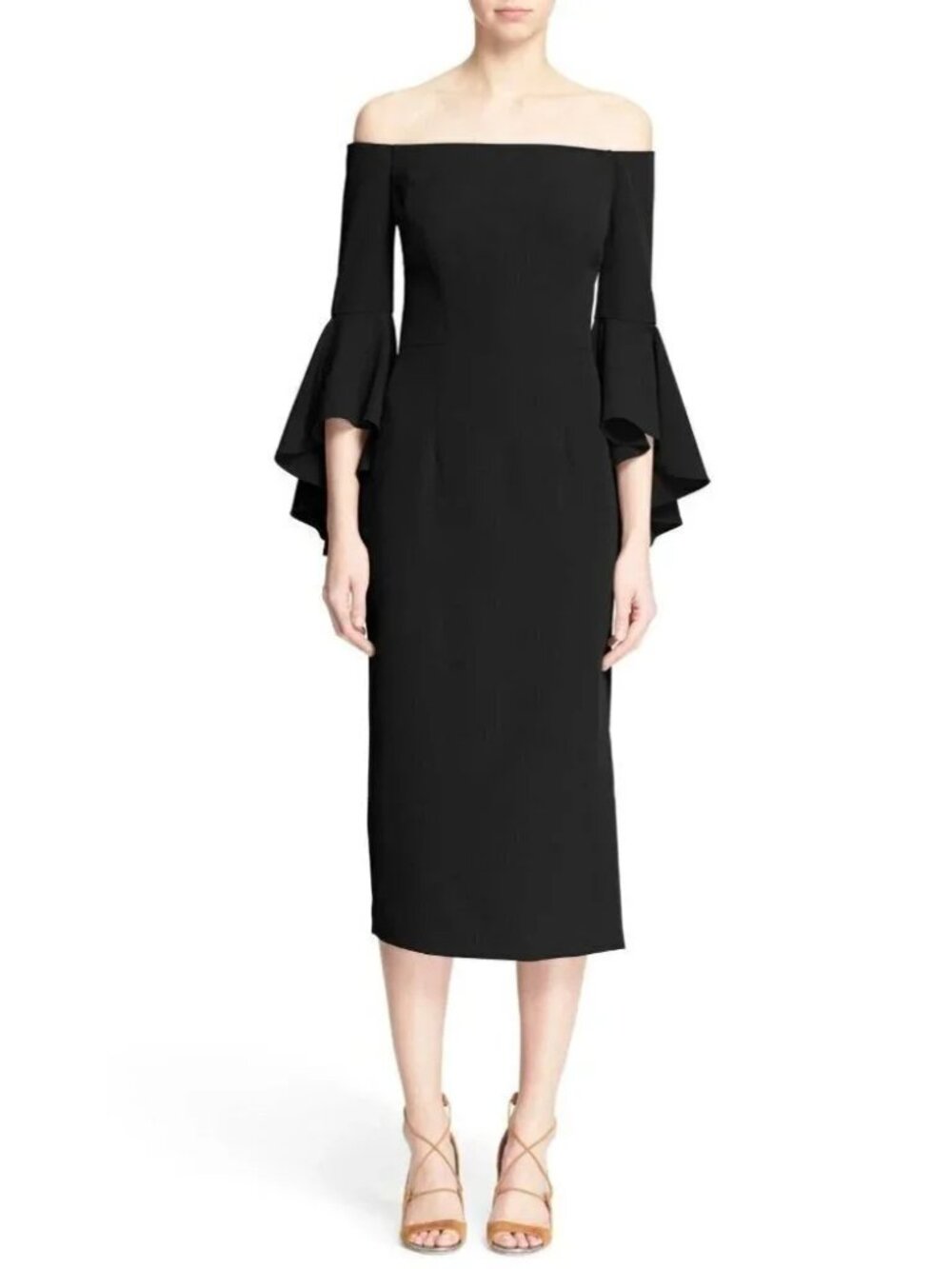 NWT Milly Selena Dress in Black Italian Cady, Size 2